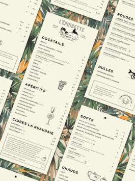Menus l'Épuisette Bretonne design graphique 