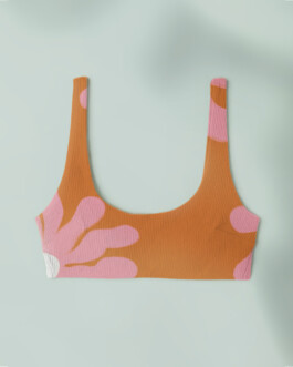 Brand design swimwear haut de maillot de bain fleurs collection