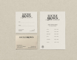 Papeterie Lucile Brown design graphique 