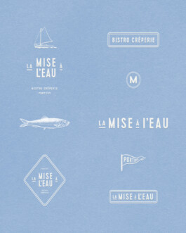 Planche de logos La Mise à l'Eau Brand Design 