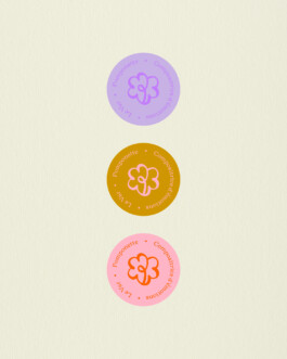 Sticker papeterie Pomponette fleuriste