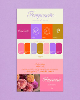 Visual Identity Pomponette Graphic Design fleuriste